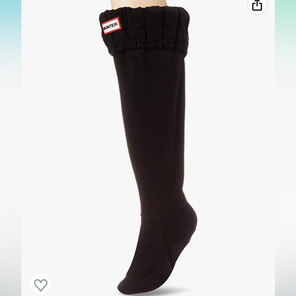 Hunter boots black cozy socks‼️‼️